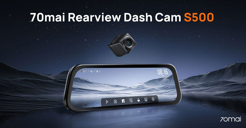 Camera hành trình 70mai S500 dạng gương ghi hình 3K HDR