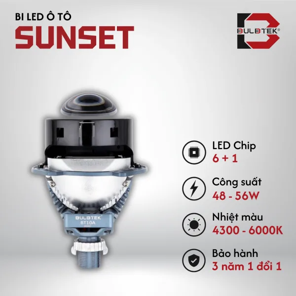 BI LED Ô TÔ SUNSET BULBTEK