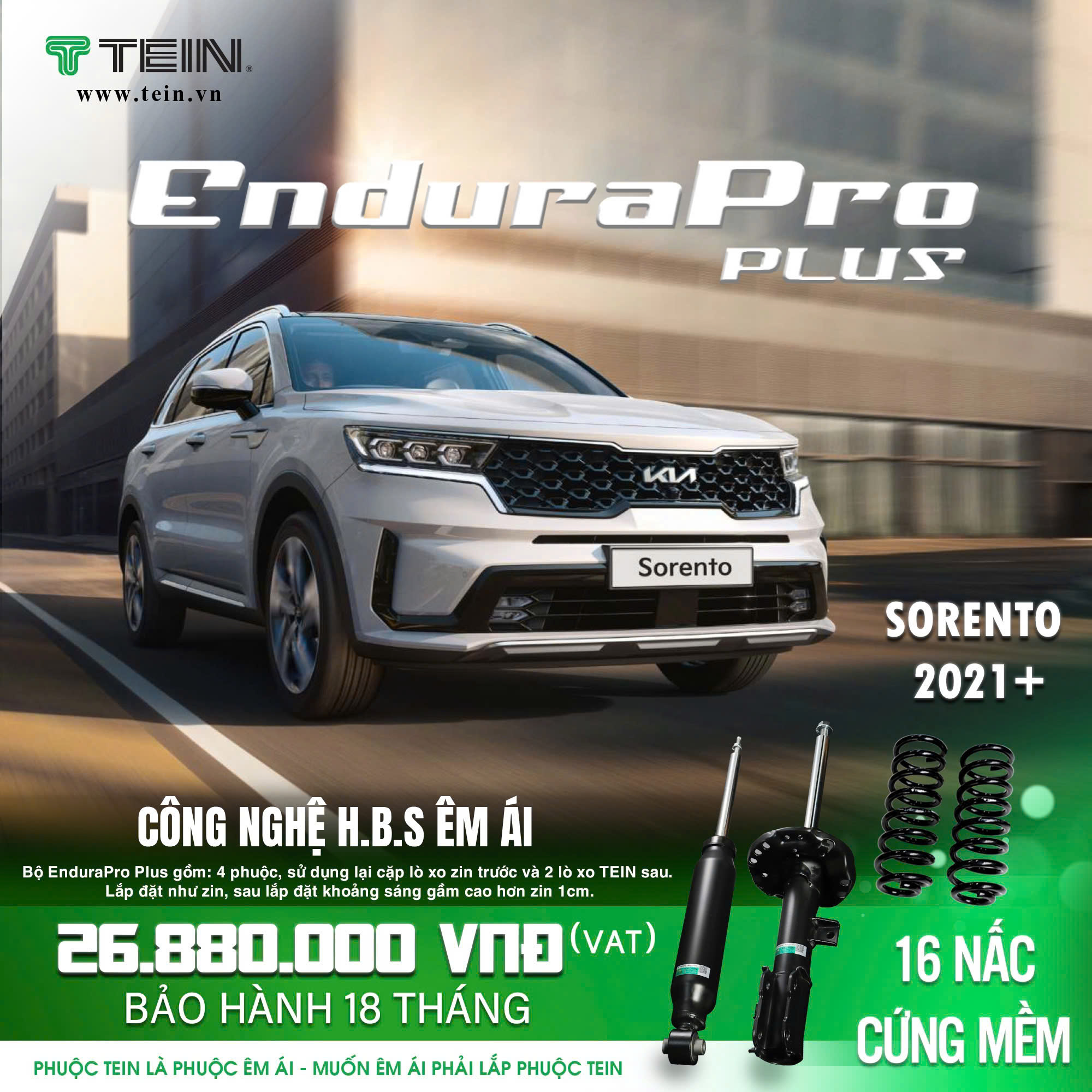 GIẢM XÓC CHO XE KIA SORENTO (2022+) TEIN ENDURAPRO PLUS