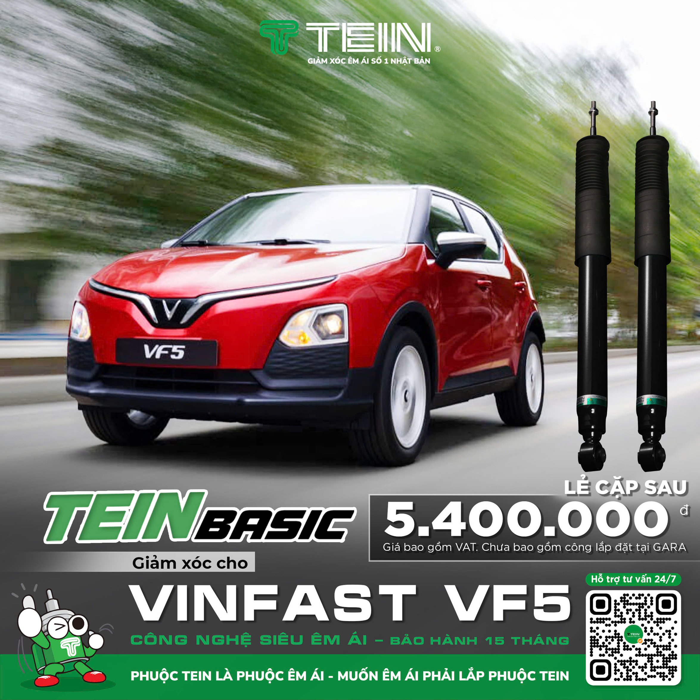GIẢM XÓC CHO XE VINFAST VF5 TEIN BASIC