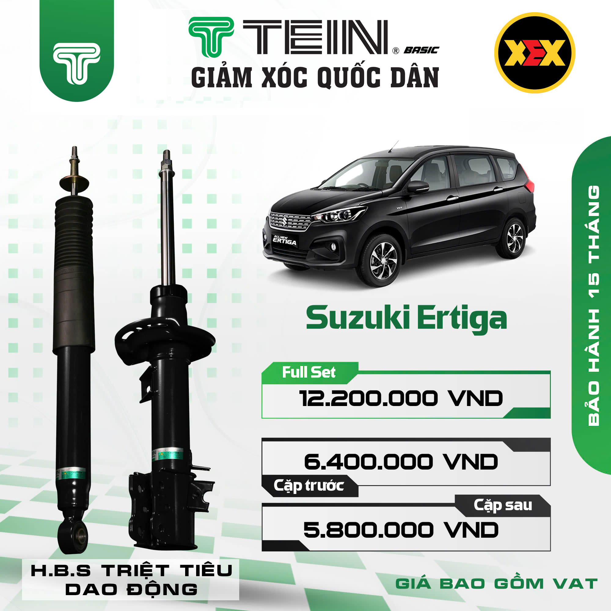 GIẢM XÓC SUZUKI ERTIGA (2020+) TEIN BASIC