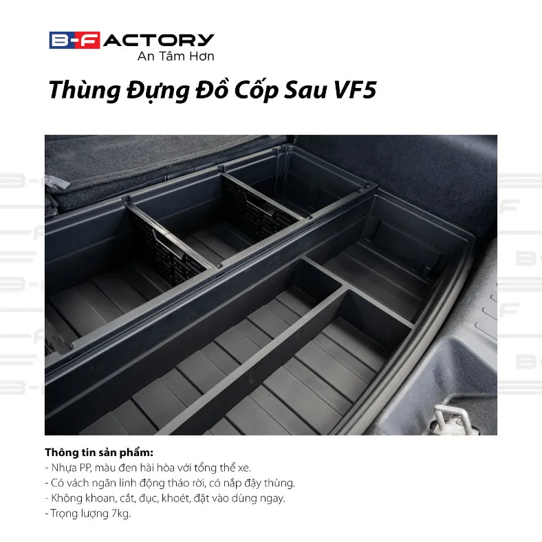 Thùng đựng đồ cốp sau cho xe Vinfast VF5