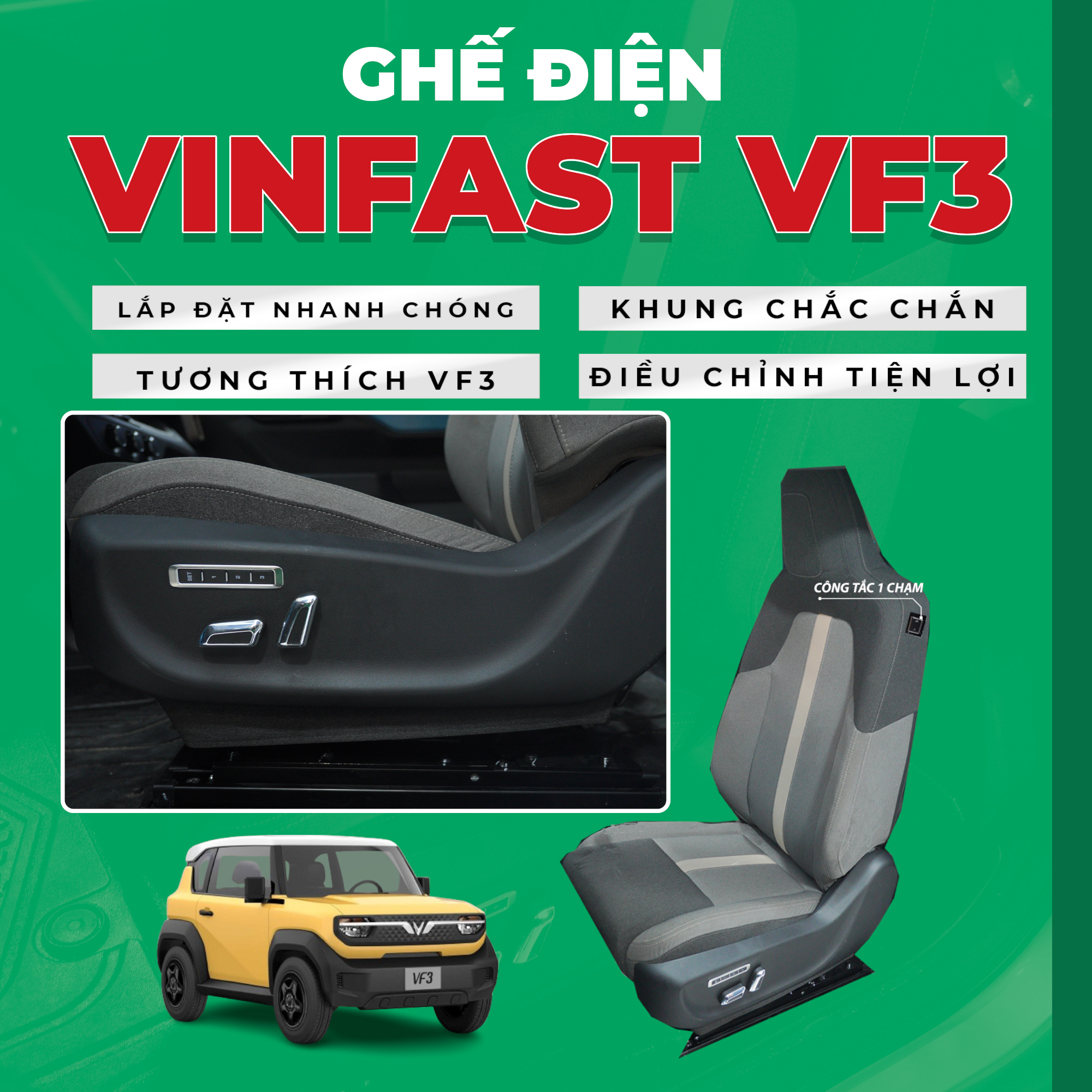 Ghế điện Vinfast VF3 Huvi