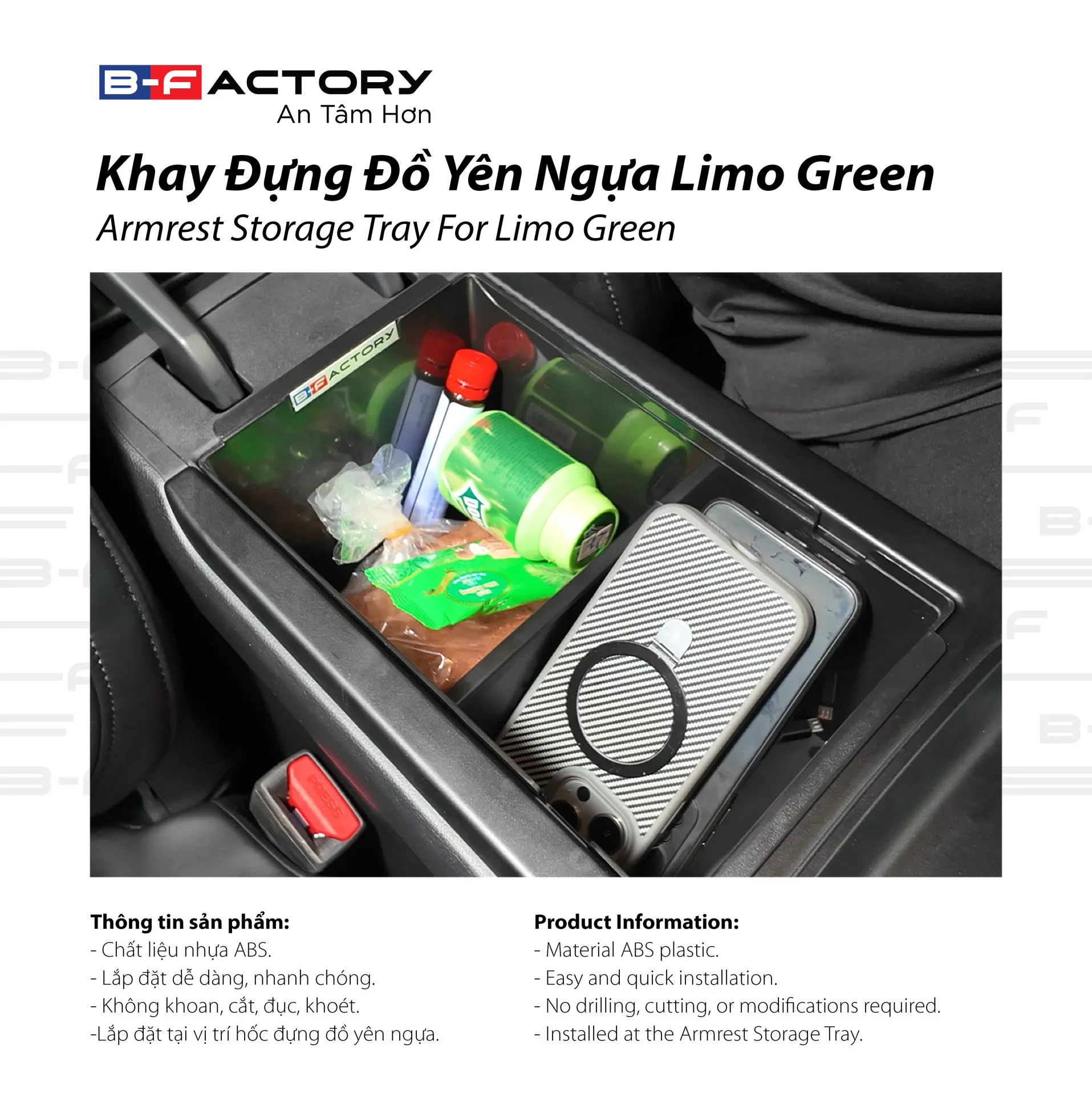 Khay đựng đồ yên ngựa cho xe Limo Green 